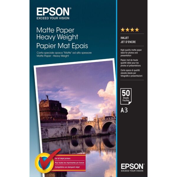 Inkjetpapier epson s041261 a3 167gr mat