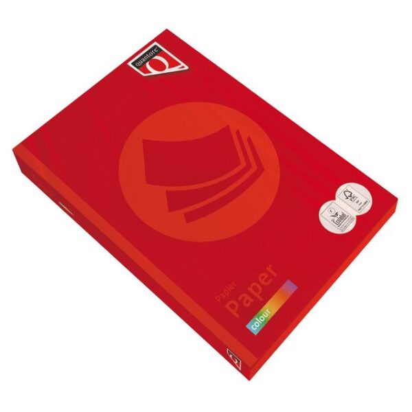 Kopieerpapier Quantore Colour A4 120gr felrood 250 vel