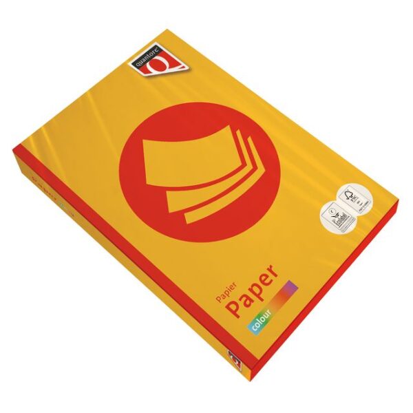 Kopieerpapier Quantore Colour A4 120gr diepgeel 250 vel | 5 stuks