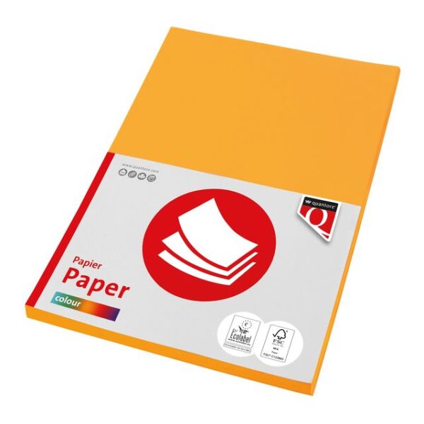 Kopieerpapier Quantore Colour A4 120gr diepgeel 100 vel | 10 stuks