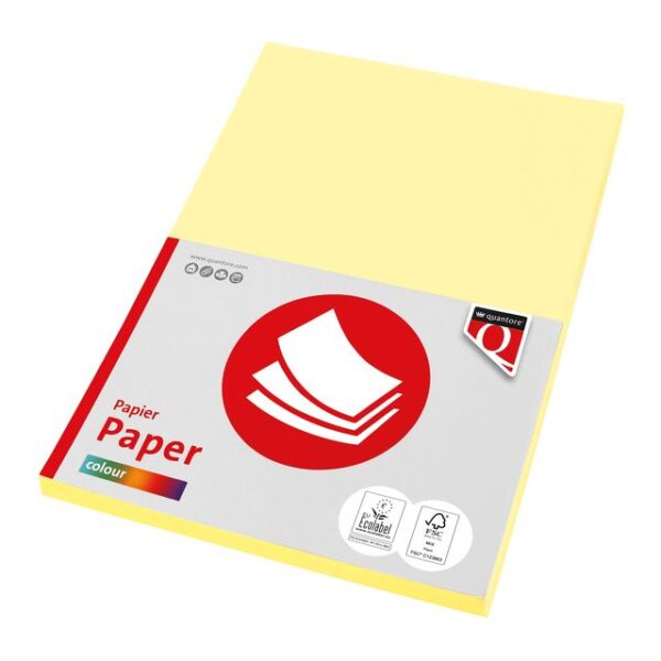 Kopieerpapier Quantore Colour A4 120gr kanariegeel 100 vel | 10 stuks