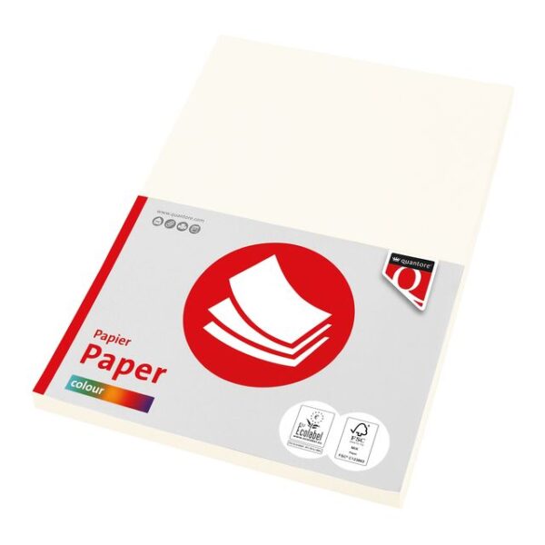 Kopieerpapier Quantore Colour A4 120gr roomwit 100 vel | 10 stuks