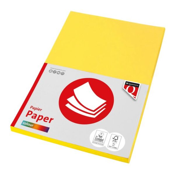 Kopieerpapier Quantore Colour A4 120gr geel 100 vel | 10 stuks