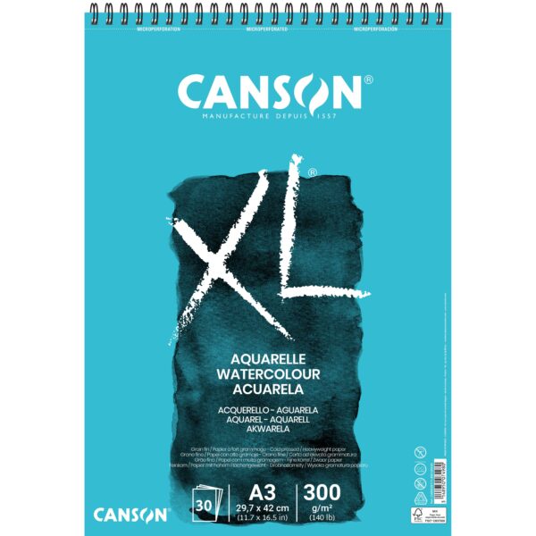 Aquarelpapier Canson XL 30vel 300gr A3 wit | 5 stuks