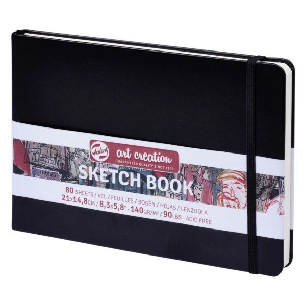 Schetsboek Talens Art Creation zwart 21x15cm 140gr 80vel | 5 stuks