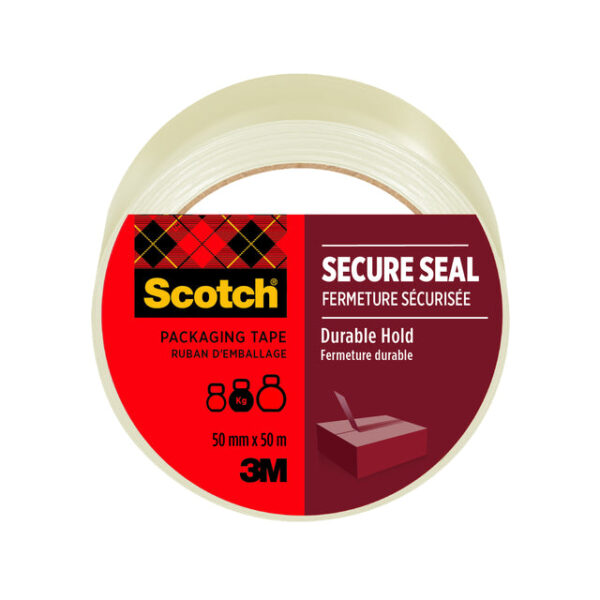 Verpakkingstape Scotch Secure Seal 50mmx50m transparant | 12 stuks