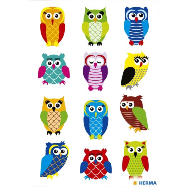 Etiket HERMA 3224 uilen glitterfolie