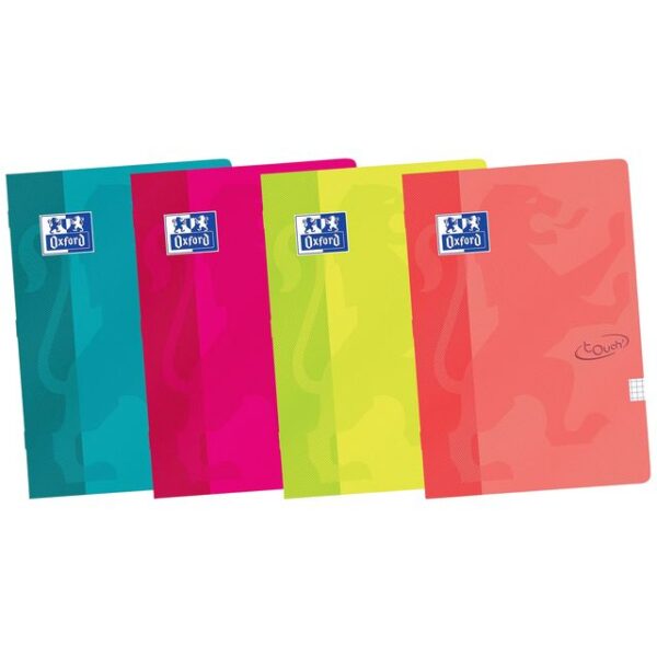 Schrift Oxford School Touch A5 lijn 72 pagina&apos;s 80gr assorti | 10 stuks