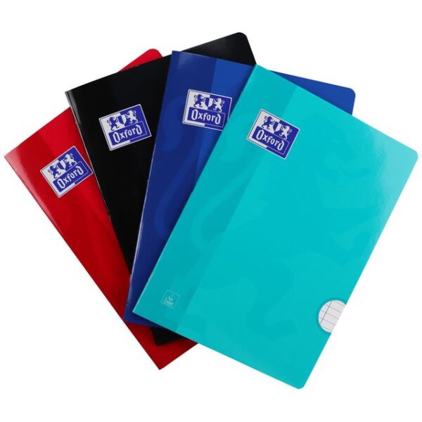 Schrift Oxford School A4 lijn 120 pagina&apos;s 80gr assorti | 5 stuks