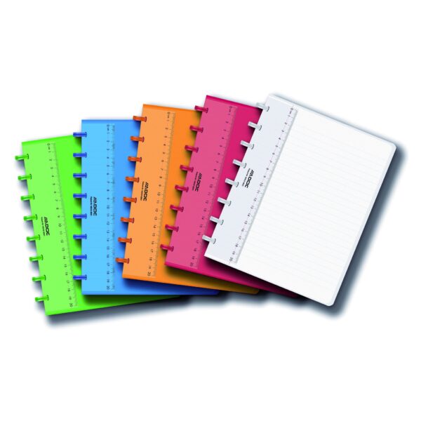 Schrift Adoc A5 lijn 144 pagina&apos;s 90gr assorti | 10 stuks