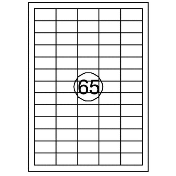 Etiket Quantore 38X21.2mm 975 stuks