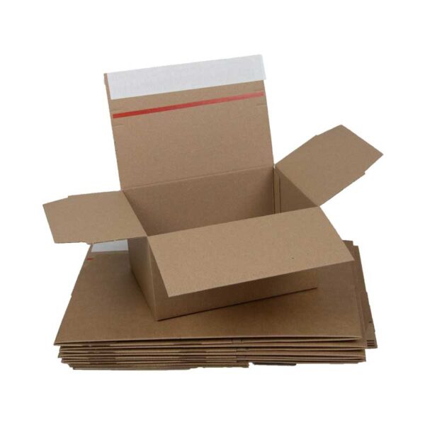 Autolockdoos enkelgolf 260 x 190 x 90 mm bruin | 10 stuks