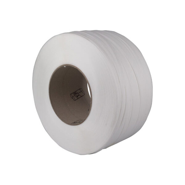 Pp band 9 mm x 055 mm 4000 meter wit (rolkern 200 mm)
