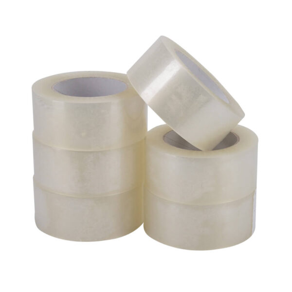 Pp acryl tape low noise 28 micron 50 mm x 66 meter transparant | 6 stuks