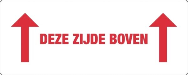 Waarschuwingsetiket IEZZY deze zijde boven 150mmx60mm 500 stuks