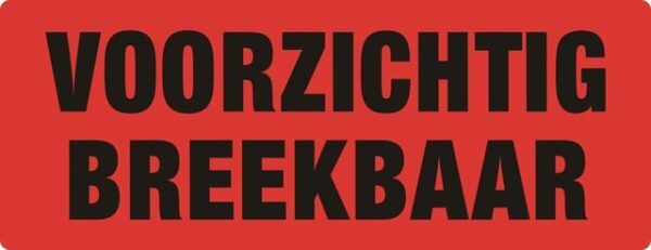 Waarschuwingsetiket IEZZY voorzichtig breekbaar 130mmx50mm 500 stuks